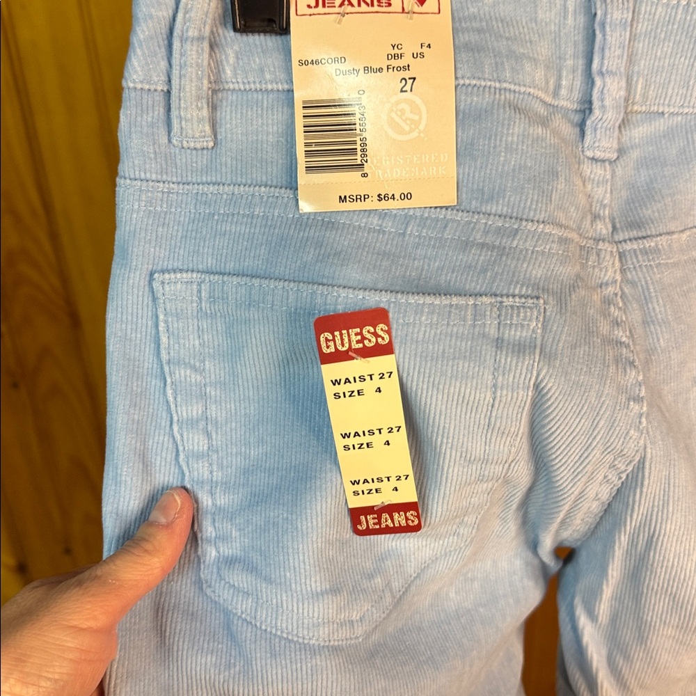 Guess Dusty Blue Frost Corduroy Jeans - Picture 7 of 8